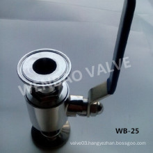 2-PC SUS316 1" Sanitary Ball Valve with Hand Lever